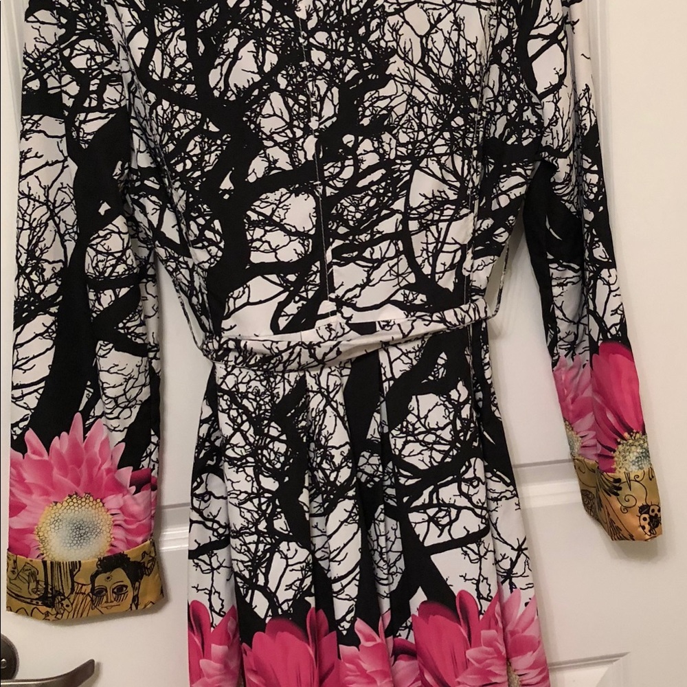 WOW SUPER CUTE UNIQUE DESIGUAL COAT PINK DAISIES